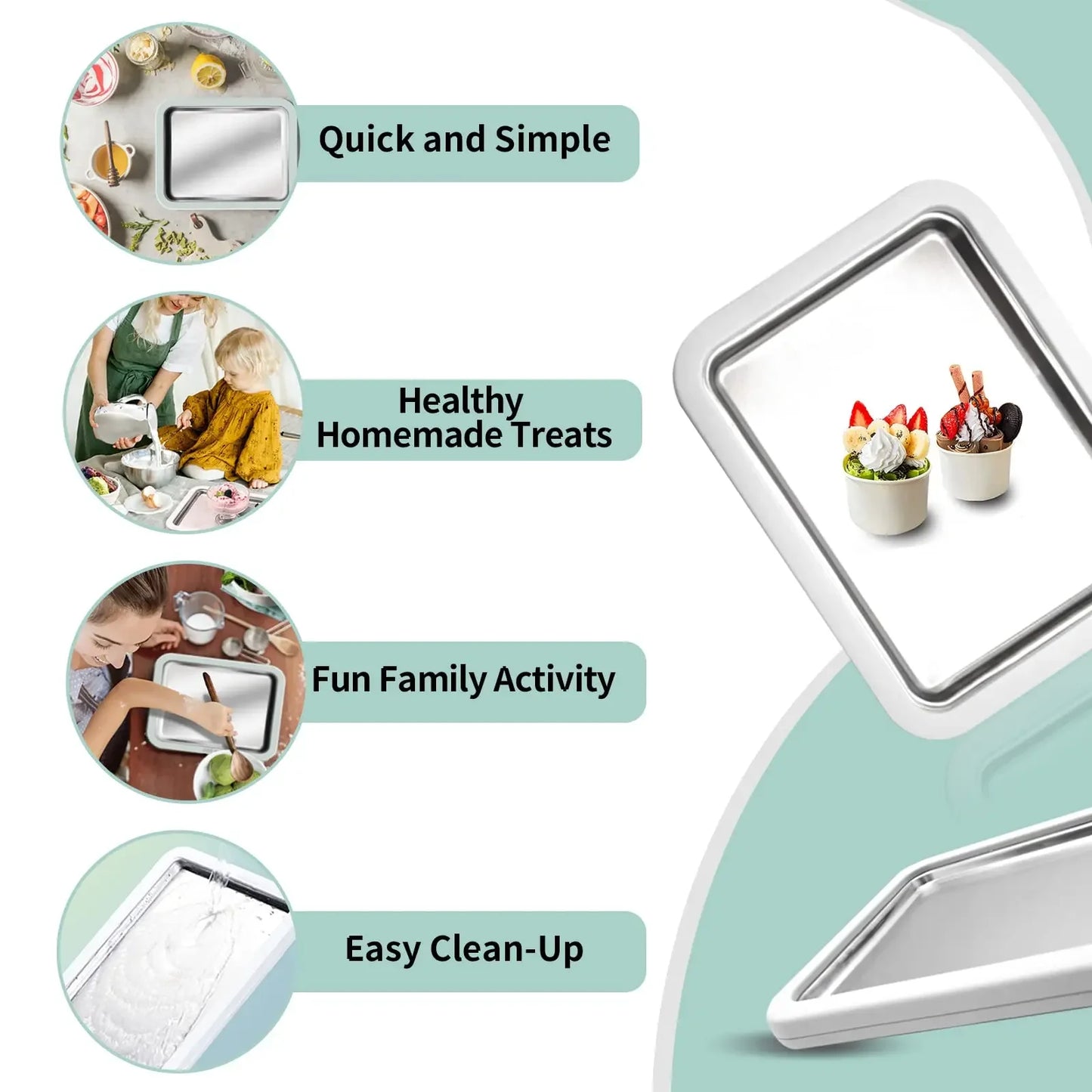 Rolled Ice Cream Maker Pan